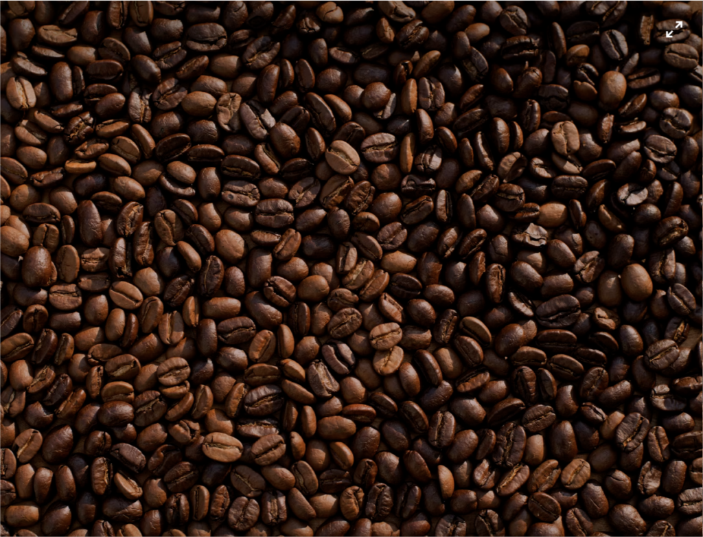 Dark roasted coffee beans, at the center of a common caffeine myth