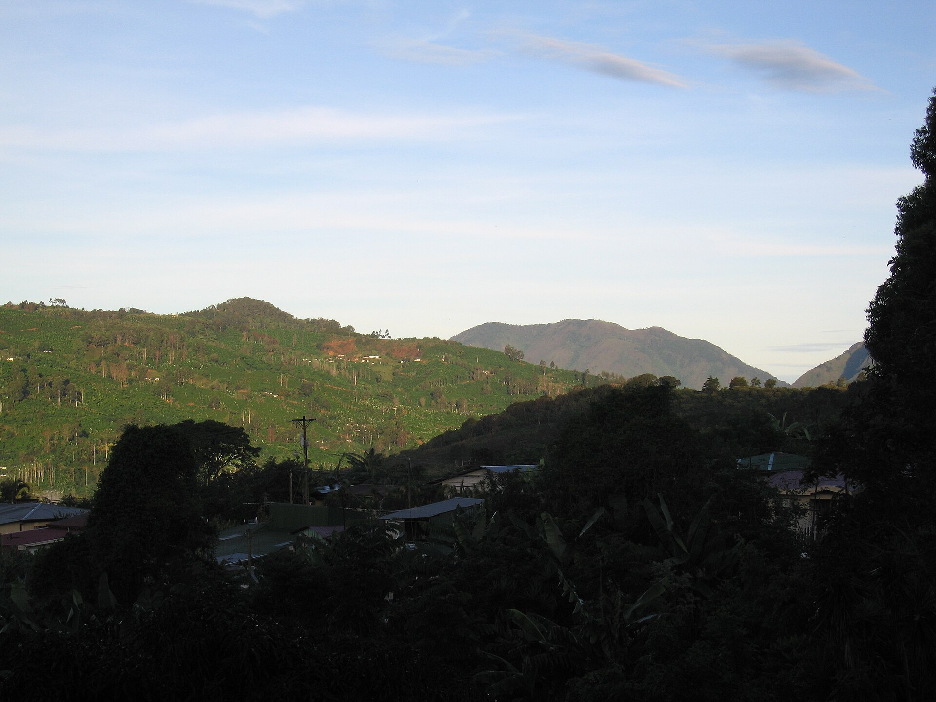 Early morning in San Marcos, Tarrazú, the heart of Costa Rica coffee country